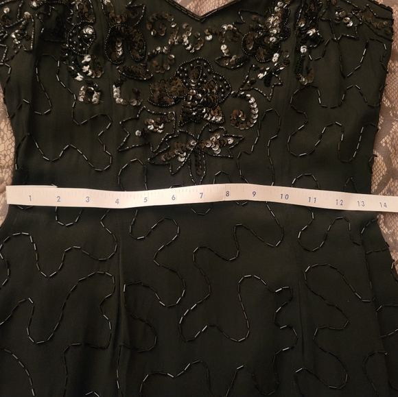Sequin Beaded Little Black Dress Size 5 - Picture 10 of 11